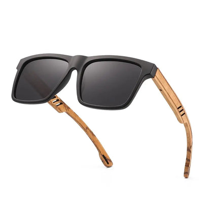 HU WOOD Gafas de Sol Cuadradas Polarizadas para Hombre | UV400 Alta Calidad Conducción y Deporte