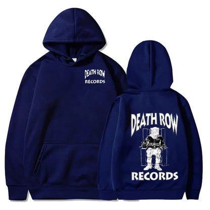 Hoodie Unisex Death Row Records Streetwear Hip Hop con Forro Polar