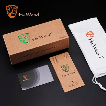 HU WOOD Gafas de Sol Cuadradas Polarizadas para Hombre | UV400 Alta Calidad Conducción y Deporte