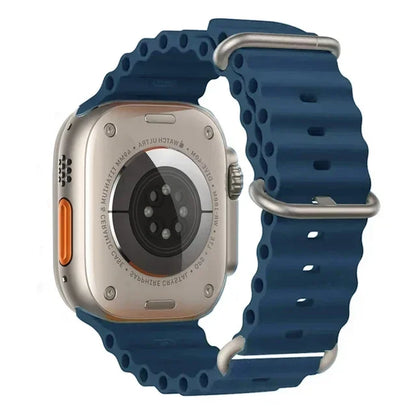 Correa Ocean Band Compatible con Apple Watch | Pulsera Deportiva Ajustable 49mm 45mm 44mm 41mm 40mm Series SE 3 6 7 8 9 10 Ultra