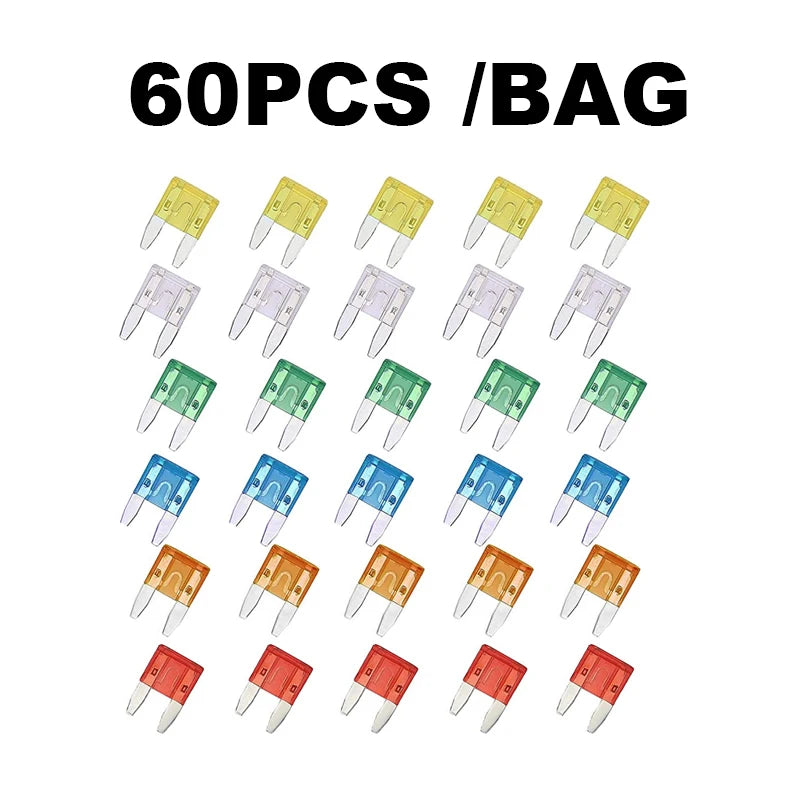 Caja de Fusibles para Auto | Kits de 60, 120 o 300PCS Fusibles Variados de Bajo Voltaje