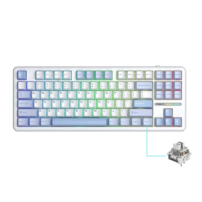 Teclado Mecánico AULA F87Pro – 87 Teclas, Triple Modo (USB/2.4G/Bluetooth), RGB, Hot-Swap y Batería 4000mAh