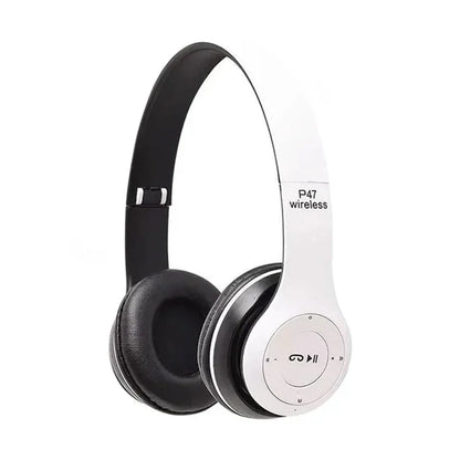 Auriculares P47 Bluetooth 5.0 – Diadema Plegable Inalámbrica con Micrófono, Compatibles iPhone/Android, Diseño Deportivo