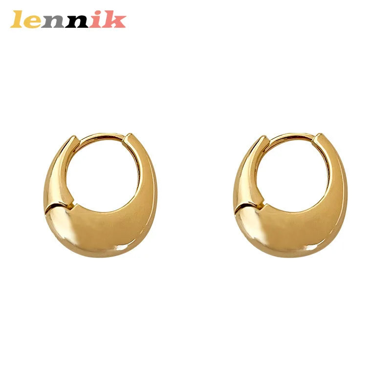 Aretes Ovalados Elegantes de Metal 3D para Mujer - Joyería Moderna para Trabajo y Ocasiones Especiales