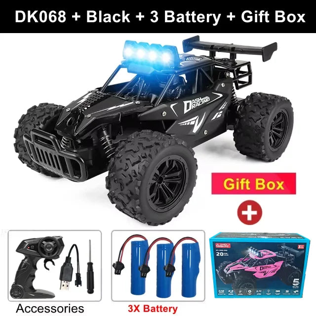 Coche RC Drift 1:16 Todoterreno – Control Remoto 2.4G Alta Velocidad con Luces LED Juguete para Niños