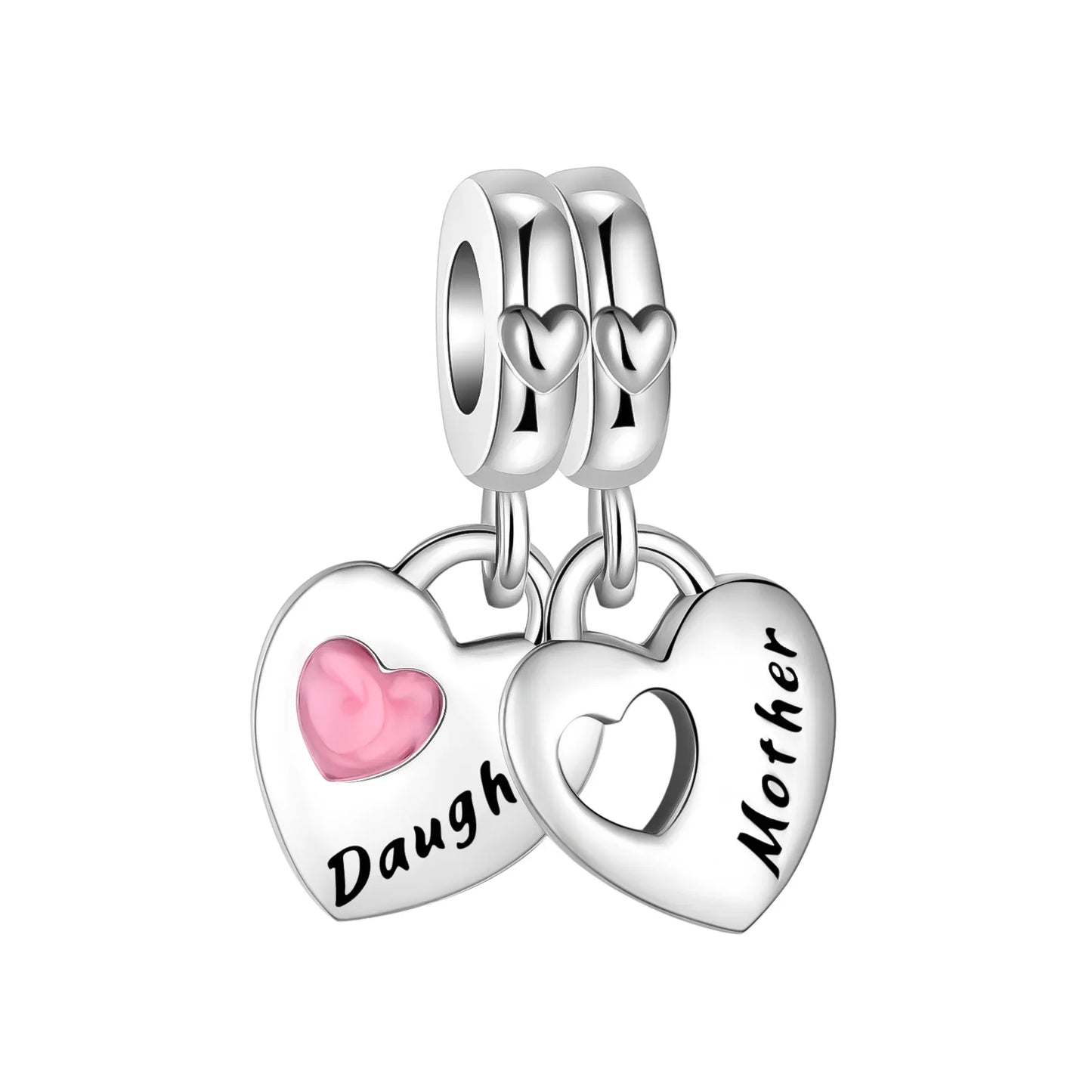 Charm Plata 925 Colgante Rosa Mariposa Corazón Flor Pájaro | Dije Para Pulsera Pandora Compatible