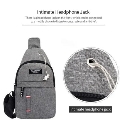 Bolso cruzado minimalista para hombre – Bandolera ligera antirrobo de gran capacidad para deporte, running y actividades al aire libre