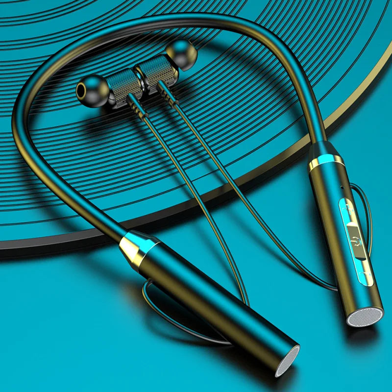 Auriculares Bluetooth Deportivos de Cuello con Imanes – Manos Libres, Cancelación de Ruido, Estéreo Inalámbrico