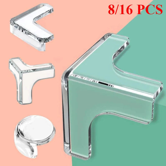 Protectores de Esquinas para Bebé – Juego de 8/16 Piezas, Silicona Transparente, Seguridad Infantil Muebles