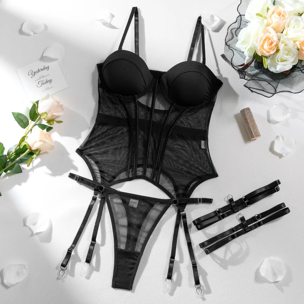 Bikini Mujer 2025 | Conjunto Sexy de Malla con Push-Up y Aros de Acero