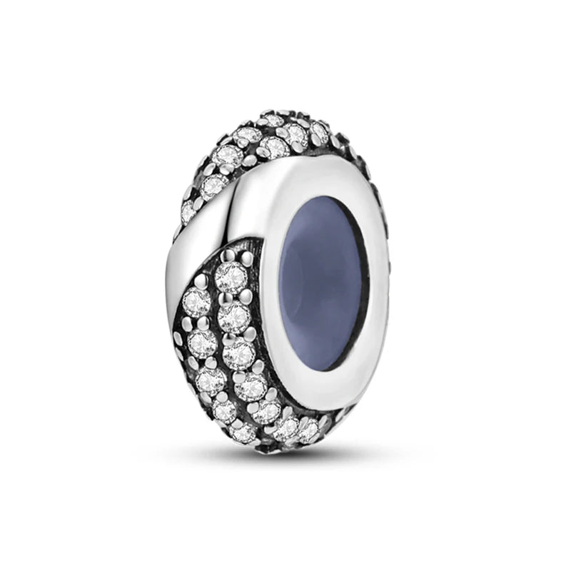 Charm de Plata 925 con Mariposa y Dragón – Abalorio Colorido con Zirconia Arcoíris para Pulseras DIY