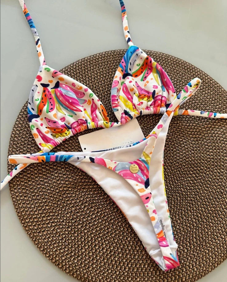 Bikini Mujer Leopardo Sexy | Traje de Baño Tanga Swimwear Playa Verano