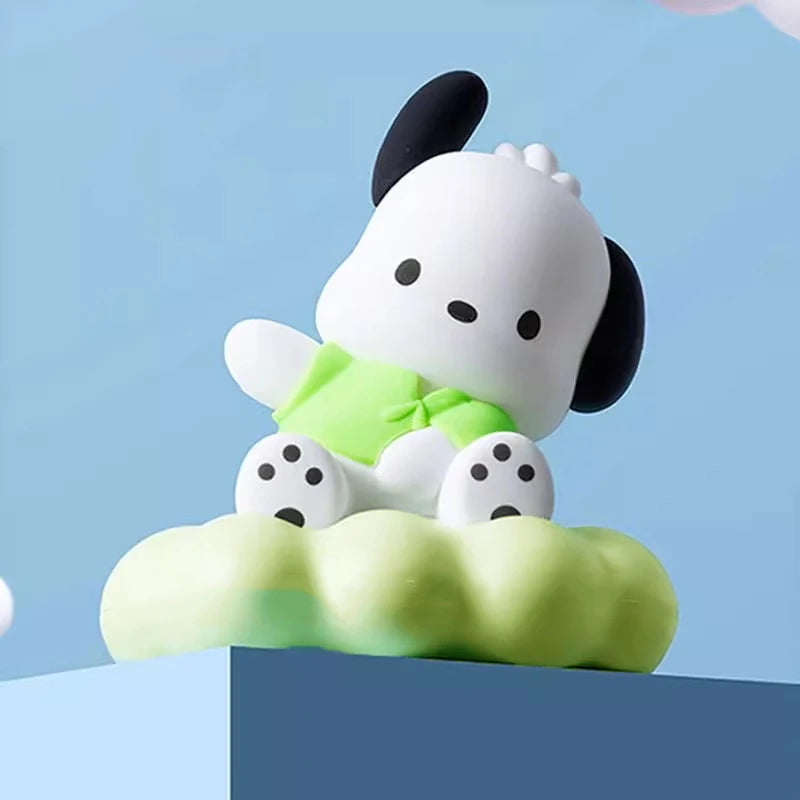 Lámpara de Noche Kawaii Sanrio – Kuromi, Cinnamoroll, Pochacco | Luz de Mesa Decorativa Enamel Cloud
