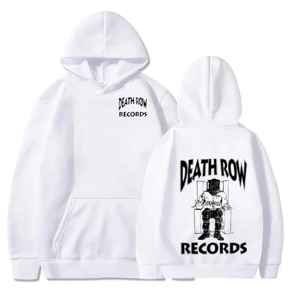 Hoodie Unisex Death Row Records Streetwear Hip Hop con Forro Polar