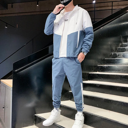 Chándal Hombre 2025 | Conjunto Deportivo 2 Piezas Sudadera con Capucha y Joggers Hip Hop Running