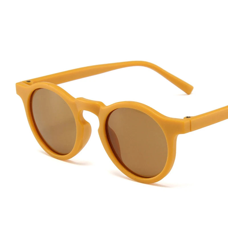 Gafas de Sol Vintage Redondas para Niños | Protección UV400 Acrílico Frosted