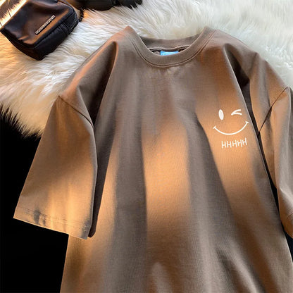 Camiseta Oversize Unisex Smiley Face | Moda Urbana Estilo Casual para Hombre y Mujer