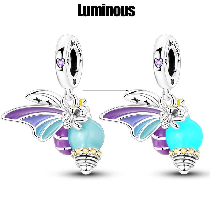 Charm de Plata S925 Hamster, Terrier y Princesa – Abalorios Brillantes para Pulseras Originales 3mm