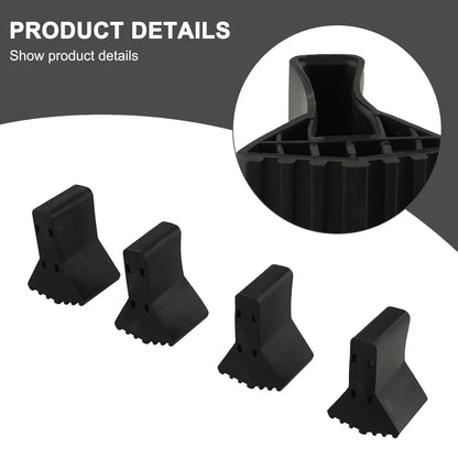 4 Piezas Pies Antideslizantes para Escalera – Protectores de Goma Reemplazables para Patas de Escaleras y Muebles