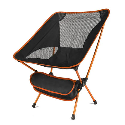 Silla Plegable Ultraligera – Portátil de Aluminio y Nylon para Camping, Pesca y Jardín