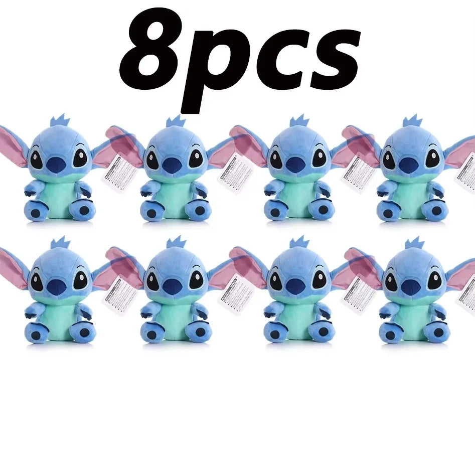 Peluche Stitch Disney 4/8 Pulgadas – Muñeco de Peluche Azul/Rosa | Juguete Anime Lilo & Stitch Regalo para Niños