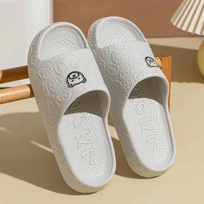 Sandalias Unisex Verano Antideslizantes | Slippers con Estampado de Osito para Casa, Baño y Dormitorio - Suaves y Cómodas
