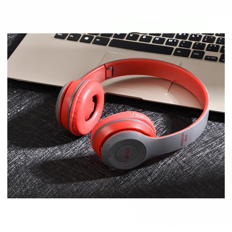 Auriculares P47 Inalámbricos Bluetooth 5.0 | Cascos Estéreo Plegables con Micrófono, Cancelación de Ruido y Control de Voz