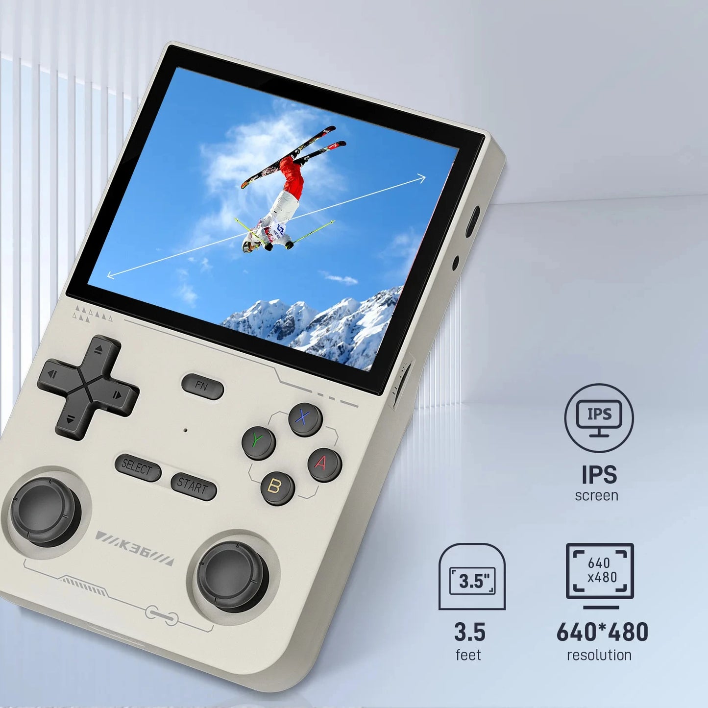 K36 Retro Handheld Game Console – Consola Portátil 3.5” IPS Linux con 64GB para PS1/PSP/N64