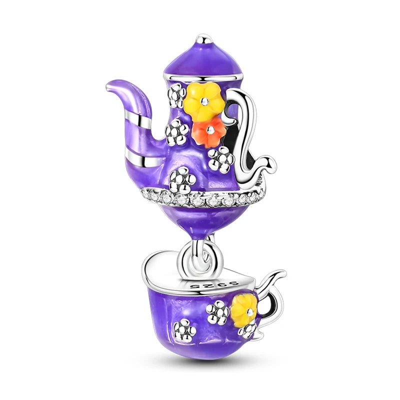 Charm de Plata S925 Hamster, Terrier y Princesa – Abalorios Brillantes para Pulseras Originales 3mm