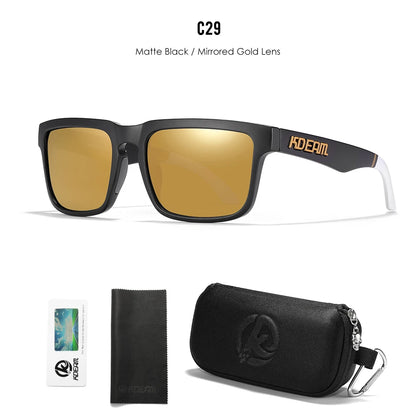 Gafas de Sol Polarizadas KDEAM Unisex | Diseño Cuadrado Casual con Estuche Rígido
