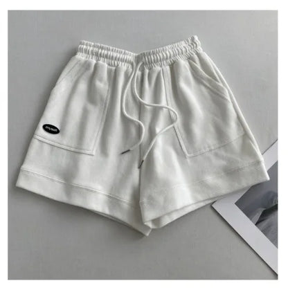 Shorts Mujer Anchos con Cordón | Cintura Alta Ajustable y Diseño Casual Deportivo