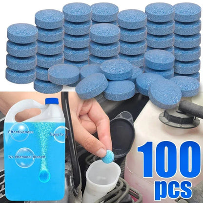 Tabletas Concentradas Limpiaparabrisas para Coche | Pastillas Efervescentes de Limpieza de Cristales y Ventanas