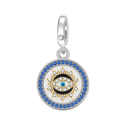 Charm Plata 925 Colgante Colorido Sol Luna Estrellas | Dije Compatible Pandora Pulsera y Collar Mujer
