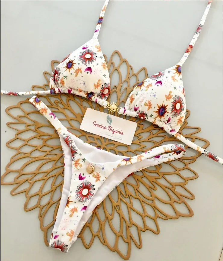 Bikini Sexy Mujer 2025 | Halter Lace-Up Y2K Playa y Piscina
