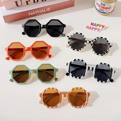 Gafas de Sol Vintage Redondas para Niños | Protección UV400 Acrílico Frosted