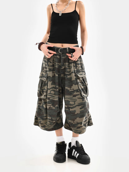 Pantalones Cargo Camuflados Unisex | Bermudas Capri Mujer Verano Estilo Streetwear