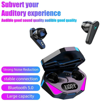 Auriculares X15 TWS Gaming – Bluetooth 5.0 inalámbricos con micrófono, baja latencia 65ms, ideales para juegos y música