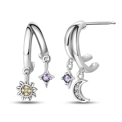 Aretes Primavera Plata 925 | Abeja, Flor y Mariposa | Aros Dobles Mujer