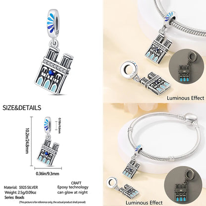 Charm Torre Eiffel plata 925 – Colgante de edificio emblemático para pulsera tipo Pandora mujer