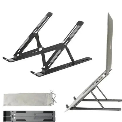Soporte Portátil para Laptop de Aluminio | Base Plegable Ajustable para Notebook y MacBook | Accesorio Ergonómico