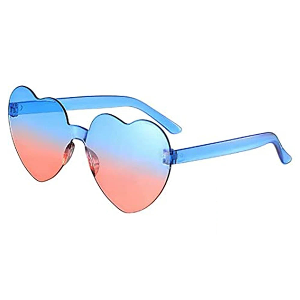 Gafas de Sol Jelly Corazón Degradado | Lentes Coloridas Protección UV Mujer Hombre