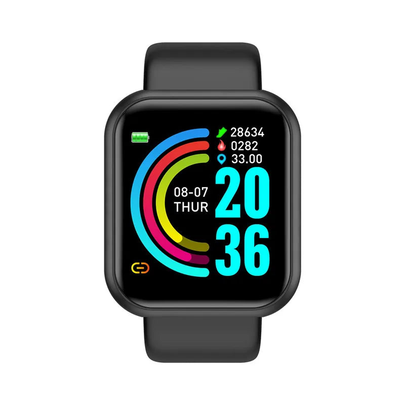 Smart Watch Y68 – Reloj Inteligente Deportivo con Monitor de Ritmo Cardíaco, Fitness y Notificaciones