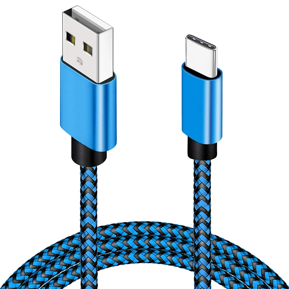 Cable USB-A a Type-C de carga rápida – Nylon trenzado, resistente y compatible con Xiaomi, Samsung, Huawei y Android