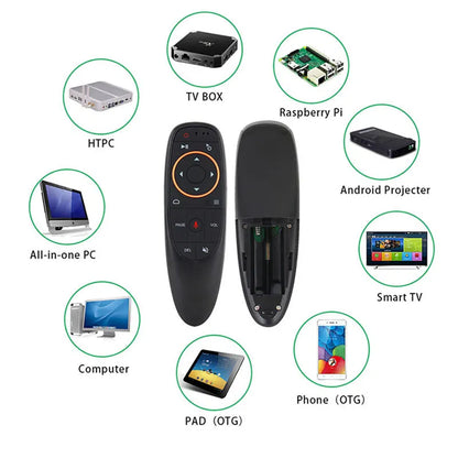 Voice Remote Control G10S Air Mouse 2.4G Wireless Gyroscope IR Learning for H96 MAX X88 PRO Android TV Box HK1
