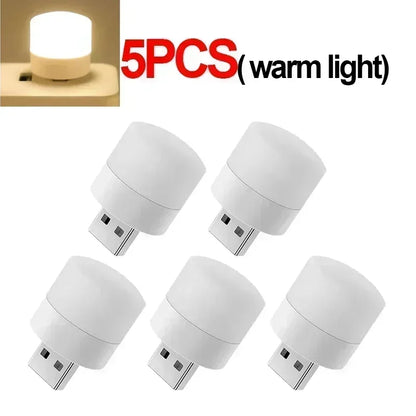Mini Luz LED USB Portátil – Lámpara de Noche, Lectura y Decoración, Luz Cálida Protectora para Ojos