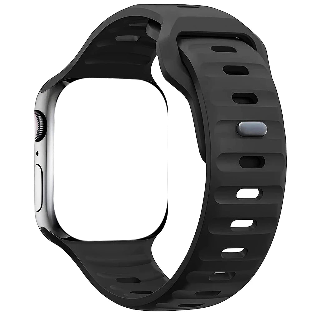 Correa de silicona suave para Apple Watch – Compatible Ultra 49mm y Series 8-3, SE (38mm-45mm)