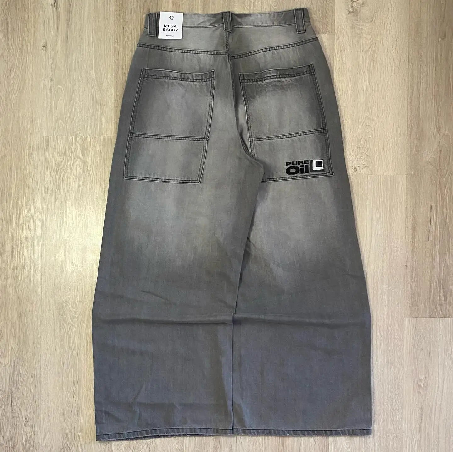 Jeans Baggy Bordados Hombre | Pantalones Oversize Y2K Hip Hop Streetwear Harajuku Cintura Alta Pierna Ancha