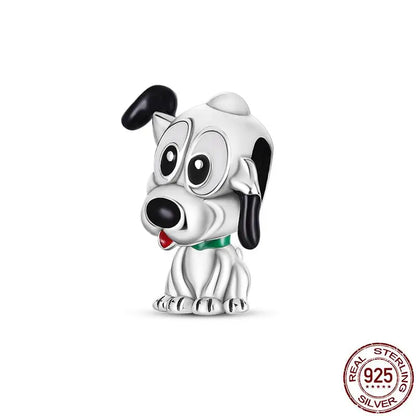 Charm animal mascota en plata 925 – Abalorio elegante para pulsera o collar tipo Pandora, joyería personalizada mujer