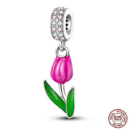 100% 925 Sterling Silver Creative Blue Luminous Firefly Charms Pendants Fit Qikaola 925 Original Bracelets DIY Birthday Jewelry