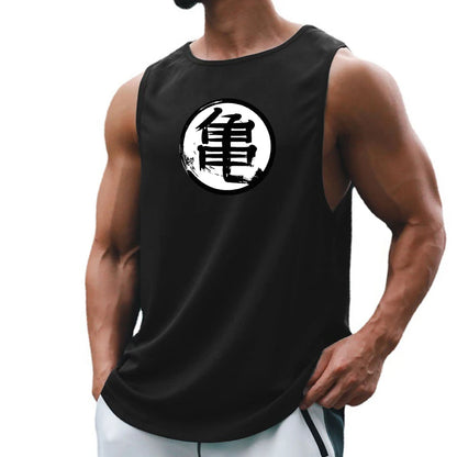 Tank Top Anime Japonés para Hombre – Camiseta Sin Mangas de Gym, Fitness y Bodybuilding, Secado Rápido y Estilo Muscle